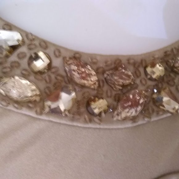 Sleeveless Gold sheath dress K W Collections Size 10 - Picture 3 of 6